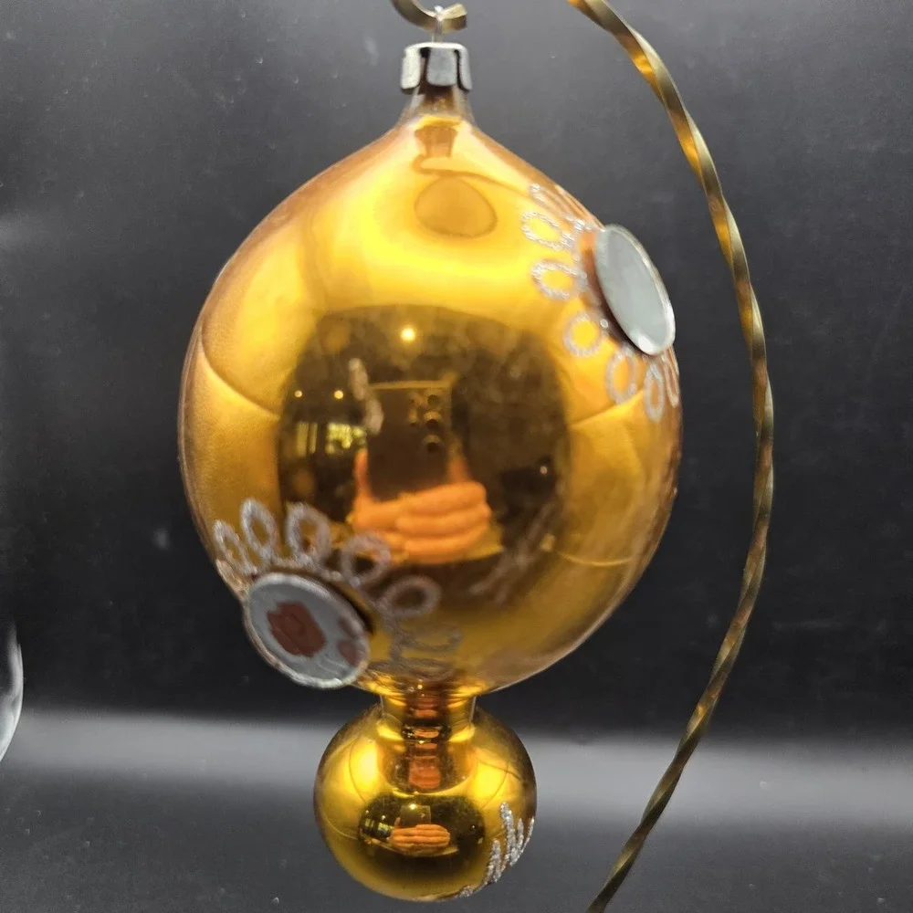 Mixed Lot Of 6 Large Vintage Glass Ornaments‎ 3.5